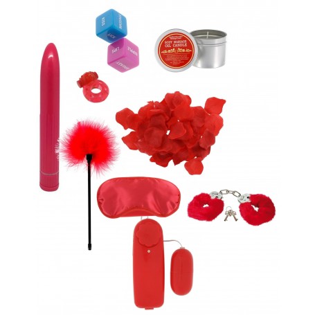 KIT SEX TOYS VIBRATORE ANELLO FALLICO DILDO FALLO CON MANETTE E CANDELA MASSAGGI