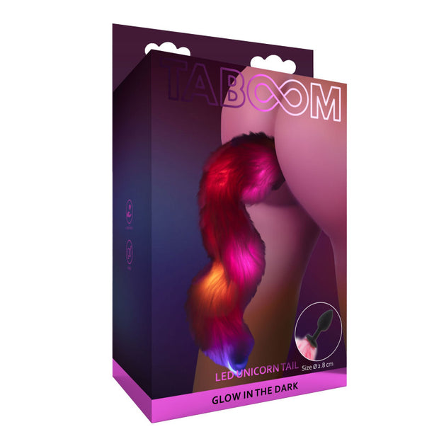 PLUG ANALE CON CODA UNICORN TAIL & BUTTPLUG LED